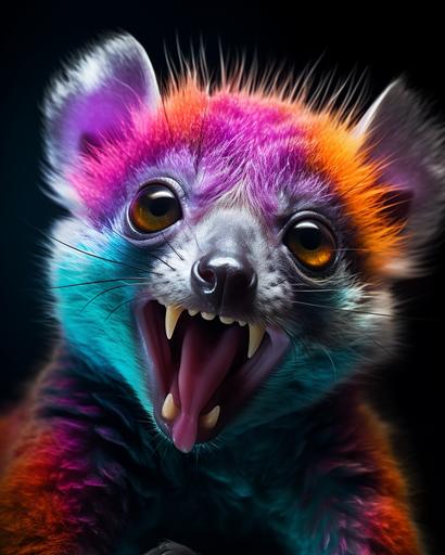 ᲼ ᲼ ᲼ ᲼ ᲼ FallonRayArt ᲼ ᲼ ᲼ ᲼ ᲼ ::0 ᲼ ᲼ fluorescent cute baby laughing lemur --ar 8:10