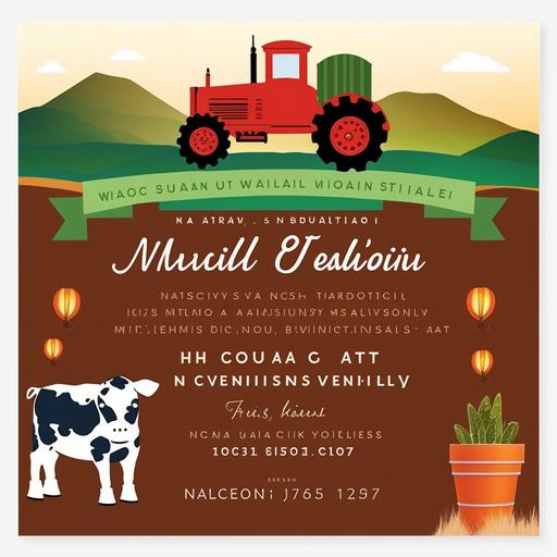 Miguel's farm birthday invitation