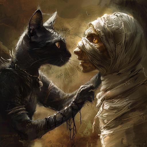 cat vampire vs dog mummy --v 6.0
