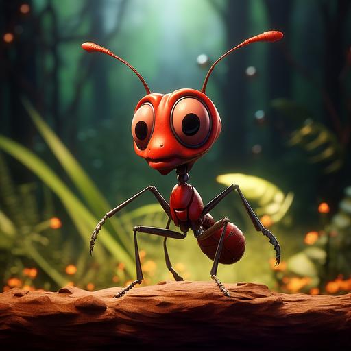 Ant, animated, disney style