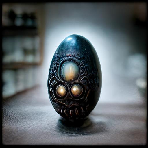 HR Giger style ghost egg, Sony Alpha 7 iv, 24-70mm, --uplight --v 3