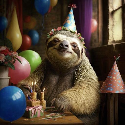 Why was the sloth's birthday party such a disappointment? Because no one showed up on time! --v 4