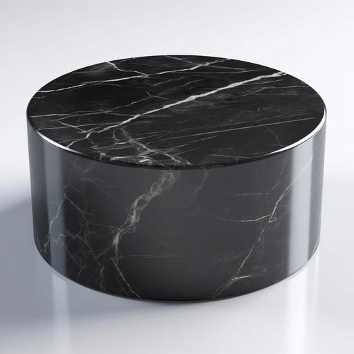 balck marble circle box with lid,4k realistic, bright,in the living room,on the coffee table--ar 4:7 --v 5.1