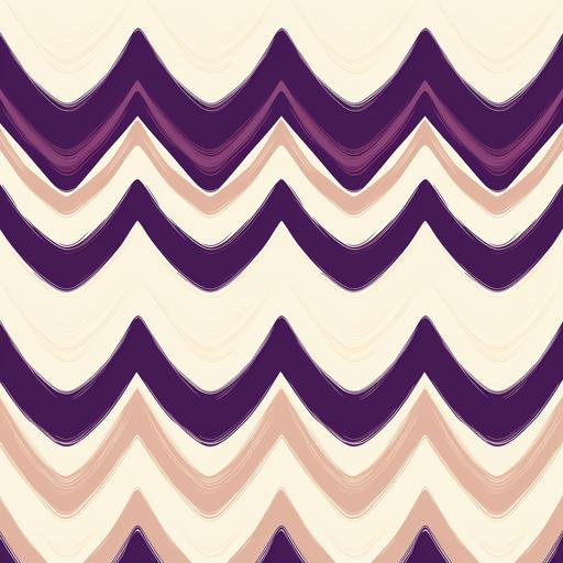 chevron textile print, white background, purple and cream