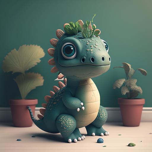 cute mini dinosaur owns and nursery