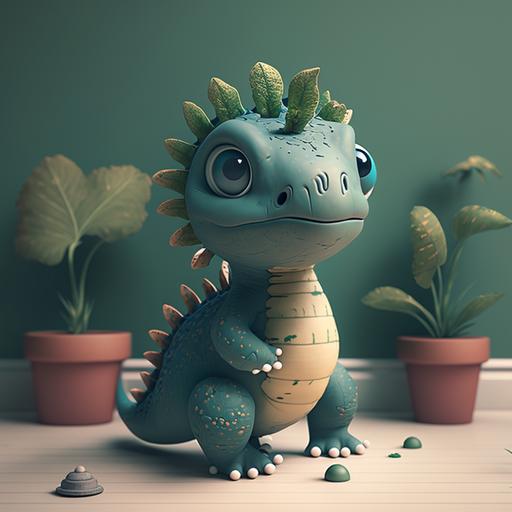 cute mini dinosaur owns and nursery