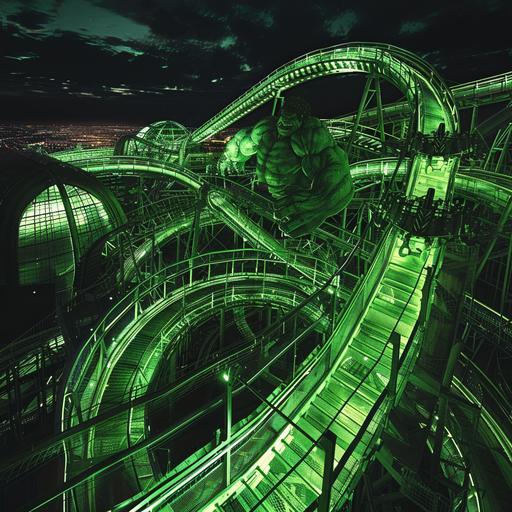 hulk roller coaster phosphorescent architecture