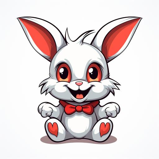pokemon bugs bunny, white background, cartoon style