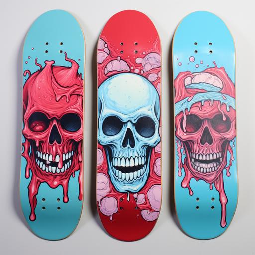 red ice cream skateboard drawing styles