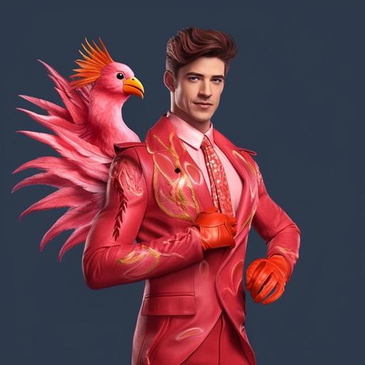the flash with a flamingo costume