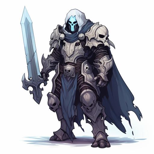 white background, character cartoon style, death knight