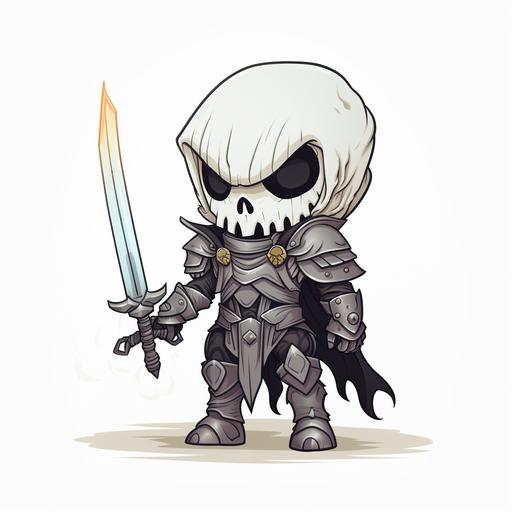 white background, character cartoon style, death knight