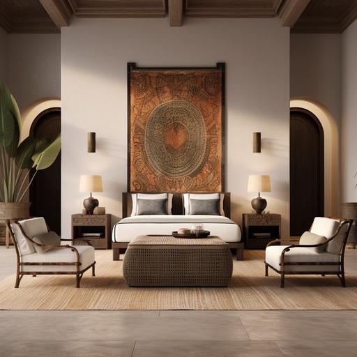 . african rug. restoration hardware furniture. large master bedroom suite. african style floor rug. seychelles culture artwork--s 750
