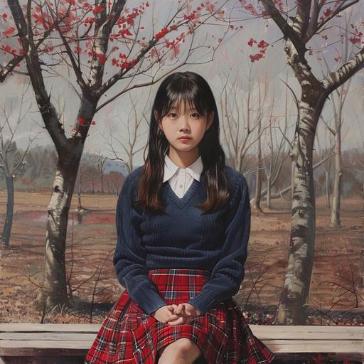 5 trees Korean Highschool Girl