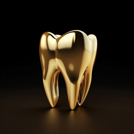Create a golden tooth icon similar to the one in the photo