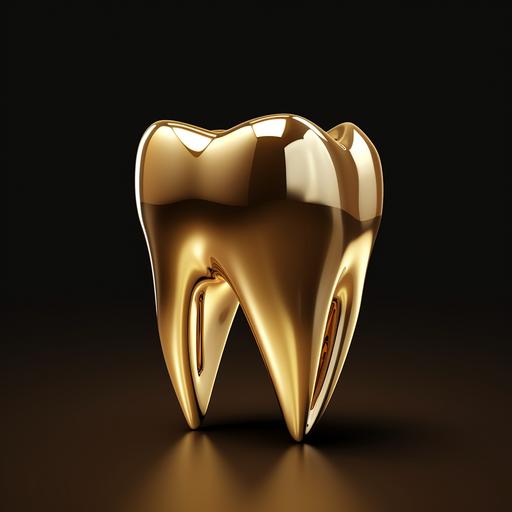 Create a golden tooth icon similar to the one in the photo