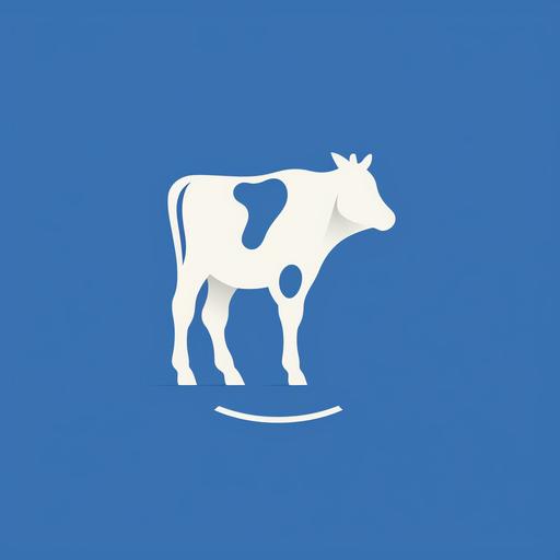 Milk brand logo, blue and white, no English text,sophisticated ,geometric shapes