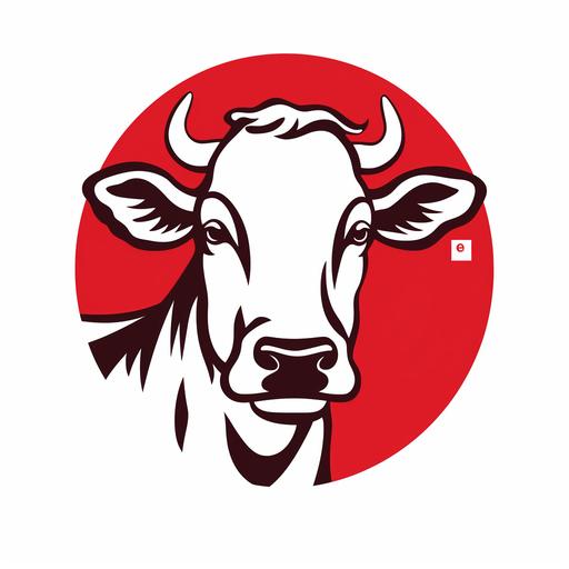 Milk brand logo, red and white, no English text.