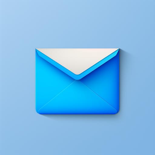 a vector abstarct illustration of a email letter minimal icon plain background, blue imperial colour