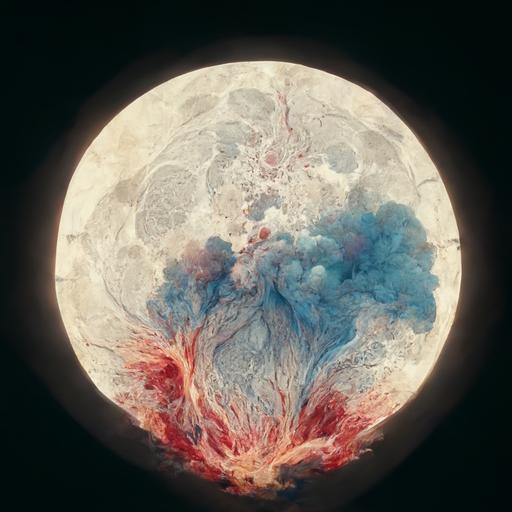 the moon colliding into earth visually pleasing, realistic 8k—ar 16:9