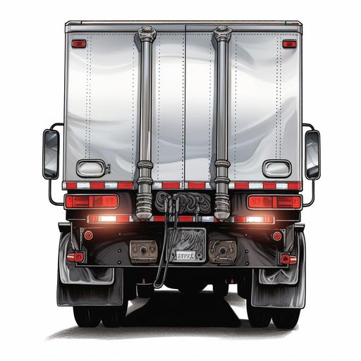 rear truck trailer lights drawing