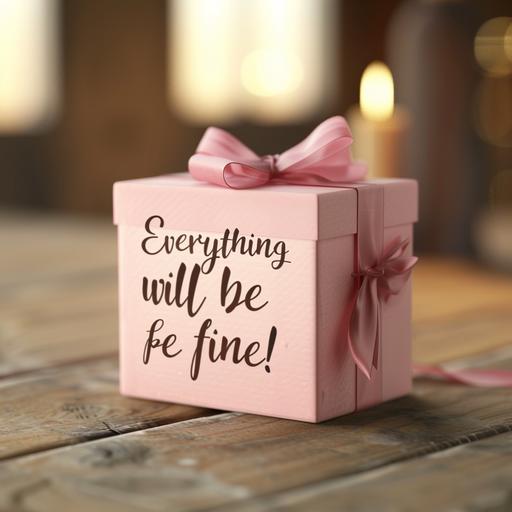 a gift box with text 