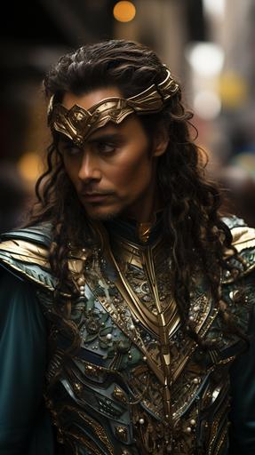 a portrait of Loki on met gala, 50 mm lens, --ar 9:16 --stylize 750 --v 5.2