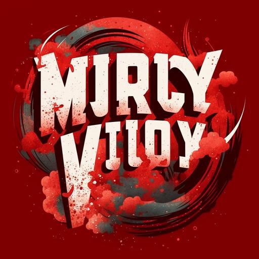 a big red anime font logo that says mercurytyso::1.8 --v 4