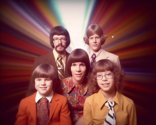 1970s-mod UHD time-lapse motion blur bokeh family photo by Olan Mills --ar 10:8