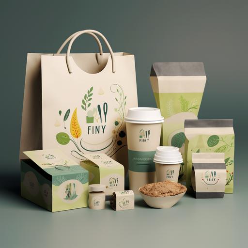 brand applications packaging auto branding uniform boxes cups bags for a healthy fast food brand natural ingredients hip cool theme brand name 