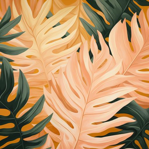 , Single jungle leaf pattern digital print, 
