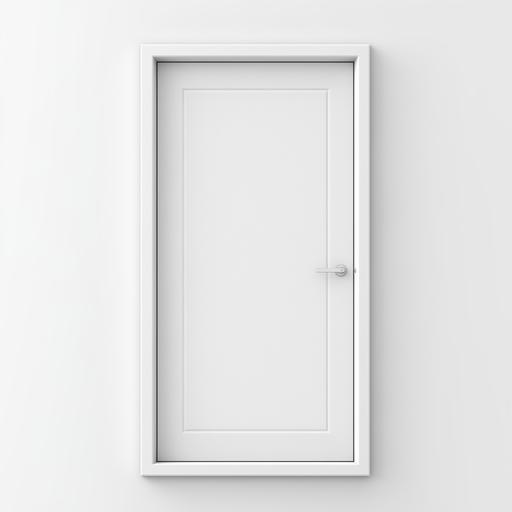 apartment modern white door. printed. paper texture. frame and door. realistic style. grain texture