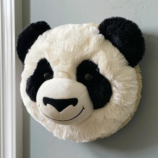 wall corner schelf pandabear design, head and bottom seide plush panda,