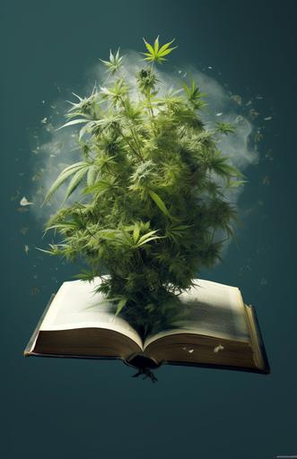 2d book poster weed, --ar 11:17