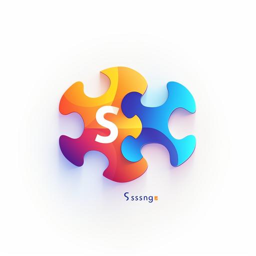 2d smart logo design, title consisting from puzzle pieces, cozy, casual, simple--s 600