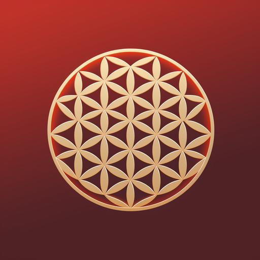 flower of life as a logo simple solid color only v. 5