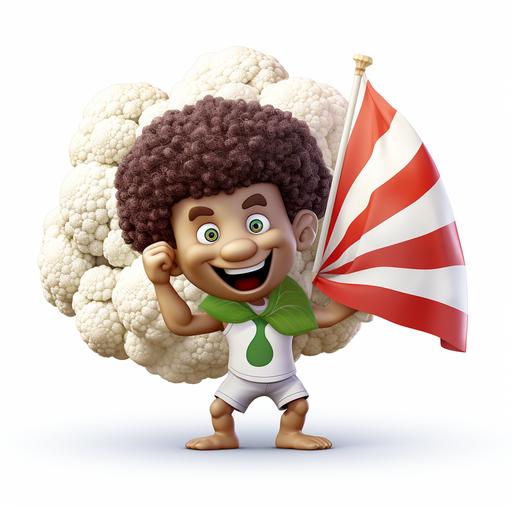 cauliflower madagascar flag, cartoon a man