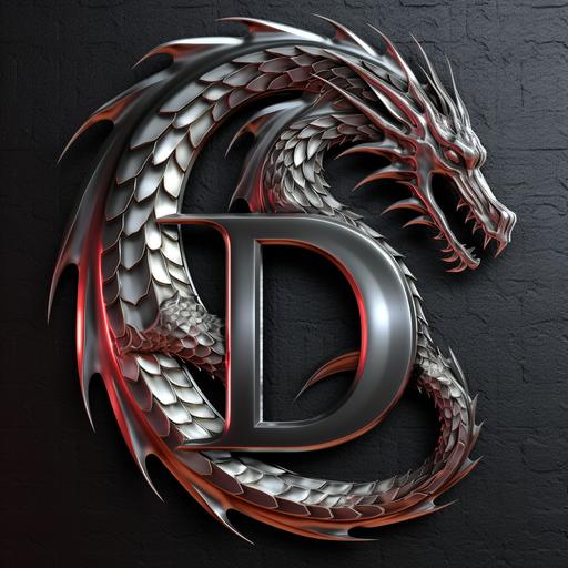 3d dragon, side metal, embossed, rigid, logo, HD, chrome texture, rgb color #db1086 --v 5.0 --s 750