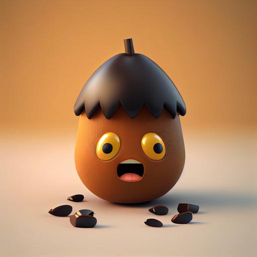 3d model of an acorn emoji --upbeta --v 4