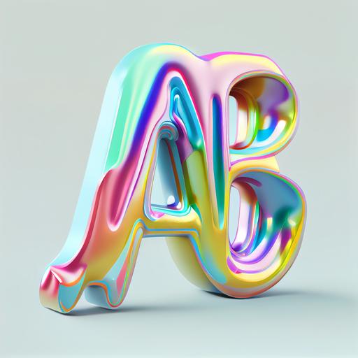 3d slime rainbow pastel colors metallic letters Ad logo design --v 4 --q 2 --upbeta