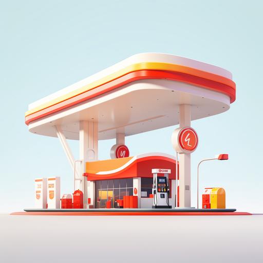 gas station modern flat logo