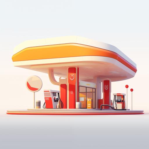gas station modern flat logo