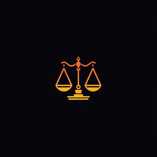 modern scales of justice logo, flat, 2D, modern, minimalistic --v 6.0