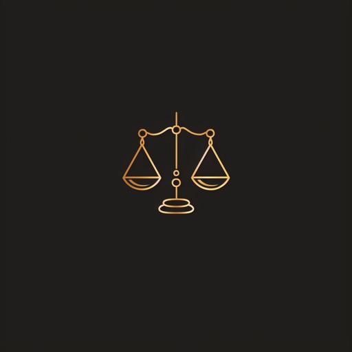 modern scales of justice logo, flat, 2D, modern, minimalistic --v 6.0