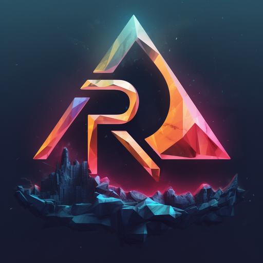 4k aesthetic logo using the combined letters of R, D, and A