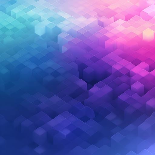 4k desktop background with wash gradients of blue, purple, and teal. pixelated style. 16:9 aspect ratio. Use variations of colors #3DB0C7, #4F6AC6, #5D83E0, #51A1D0