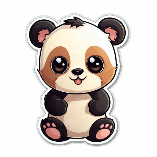 cute baby panda cartoon sticker