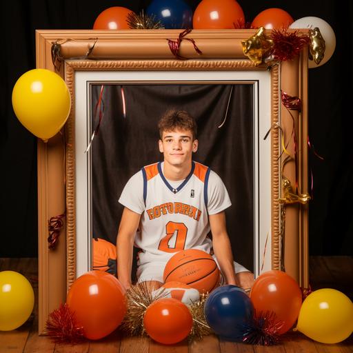 birthday picture frame, basketball,