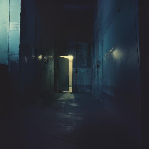 exit, mystery door opened, dark tone, vertically