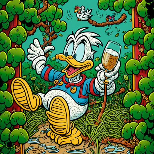Donold duck drunk in vines by Don Rosa --v 4